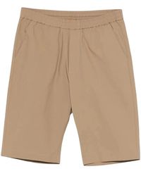 Barena - Korte Broeken ,Katoen Knielange Poplin Bermuda Shorts Met Elastische Taille - Lyst