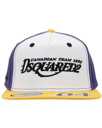 DSquared² - Bestickte Baseballkappe Mit Silikondetail - Lyst