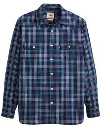 Levi's - Overhemden ,Blauw ,Katoen Jackson Worker Overshirt - Lyst