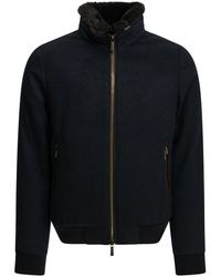 Moorer - Jassen ,Blauw ,Wol Bellati Ls9 Bomberjack - Lyst