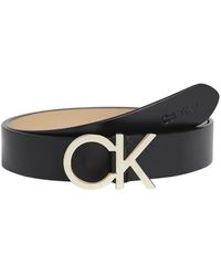 Calvin Klein Re-lock logo belt - Nero