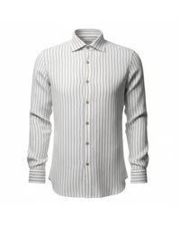Stenströms - Overhemden ,Wit ,Linnen Slim Fit Linnen Overhemd - Lyst