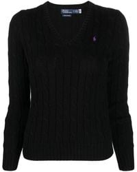 Ralph Lauren - Pullover polo negro - Lyst