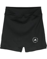 adidas By Stella McCartney - Shorts negros con diseño de capas y detalle del logotipo - Lyst