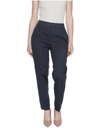 Street One - Pantaloni grigi in cotone con zip primavera/estate - Lyst