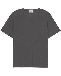 Closed - Tops ,Grijs ,Linnen Grijze Peper Linnen T-Shirt Regular Fit - Lyst