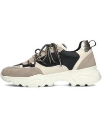 Omoda - Schoenen ,Leer Lage Sneakers Met Chunky Zool - Lyst