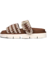 Mou - Schoenen ,Bruin ,Leer Bruine Bio Sandaal Met Gespband - Lyst
