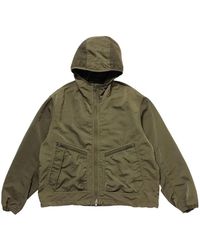 Beams Plus - Jassen ,Groen ,Nylon Garment Dye Hood Blouson - Lyst