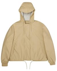 Rains - Sandfarbene String Jacke - Lyst
