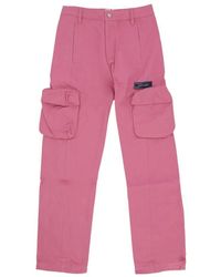 Arte' - 3D Taschen Baumwoll-Cargo-Hose Rosa - Lyst