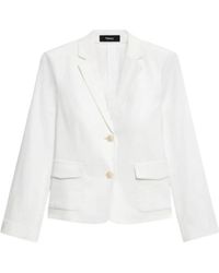 Theory - Jassen ,Wit ,Linnen Witte Linnen Slim Fit Blazer - Lyst