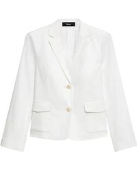 Theory - Jassen ,Wit ,Linnen Witte Linnen Slim Fit Blazer - Lyst