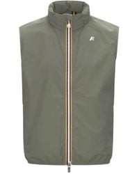 K-Way - Jassen ,Groen ,Polyester Valen Stretch Dot Vest - Lyst