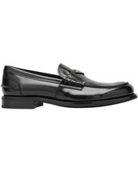 Prada - Brushed Leather Mocassino - Lyst