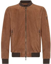 Moorer - Jassen ,Bruin ,Leer Corelli Bomber Jacket - Lyst