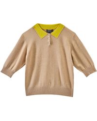 Marc Jacobs - Truien & Vesten ,Bruin ,Wol Trompe Loeil Knit Polo - Lyst