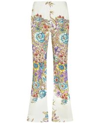 Etro - Pantalones slim fit con estampado floral - Lyst