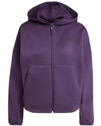 adidas - Fitness ,Paars ,Katoen Z.N.E. Full-Zip Hoodie - Lyst