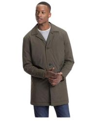 Tommy Hilfiger - Jassen ,Groen ,Nylon Gewatteerde Nylon Jas Met Revers - Lyst