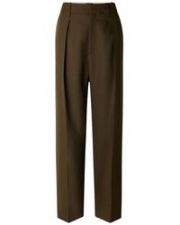 Soeur - Broeken ,Groen ,Katoen Ferrel Tailored Broeken - Lyst