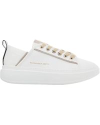 Alexander Smith - Wembley white nude sneakers - Lyst