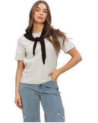 Object - Tops ,Grijs ,Objasha/Re T-Shirt - Lyst