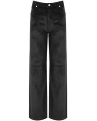 Cruna - Jeans ,Zwart ,Katoen Zwarte Katoenen Wijde Pijp Broek - Lyst