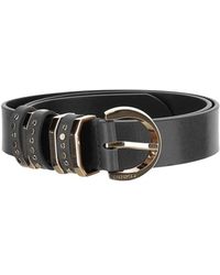 Pinko - Accessoires ,Zwart ,Leer Studded Buckle Leather Belt - Lyst