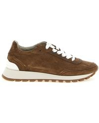 Brunello Cucinelli - Monili Suede Sneakers - Lyst