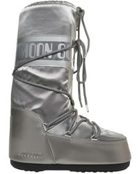 Moon Boot - Schoenen ,Grijs ,Zilveren Enkellaarzen Voor Vrouwen - Lyst