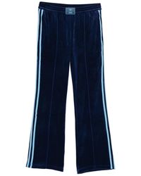 adidas - Fitness ,Blauw ,Katoen Velour Track Pant - Lyst