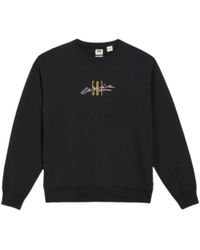Levi's - Hoodies & Sweatvesten ,Zwart ,Katoen Graphic Crew Sweatshirt - Lyst