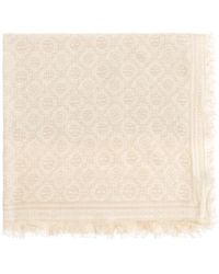 Tory Burch - T Monogram Floral Oblong Sjaal - Lyst