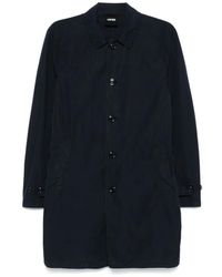 Aspesi - Jassen ,Blauw ,Enkelrijige Jas - Lyst