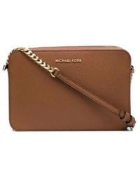 MICHAEL Michael Kors - Borsa a tracolla in pelle saffiano con dettagli dorati - Lyst