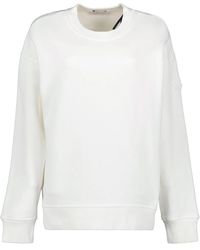 Moncler - Metallic logo sweatshirt - Lyst