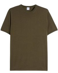 Aspesi - Tops ,Groen ,Katoen T-Shirt Met Ronde Hals - Lyst