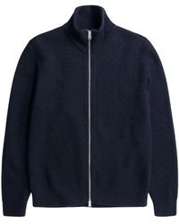 Norse Projects - Truien & Vesten ,Blauw ,Katoen Hagen Cardigan - Lyst