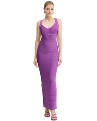 Hervé Léger - Sutton Maxi Jurk - Lyst