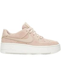 Zapatillas rosas Air Force 1 Sage Nike de Cuero de color Neutro | Lyst