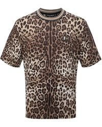 Dolce & Gabbana - Leopard print t-shirt - Lyst