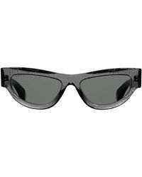 Gucci - Accessoires ,Zwart ,Vierkante Zonnebril Met Webdetail - Lyst