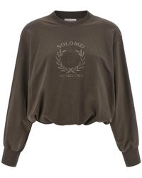 Brunello Cucinelli - Sweatshirt Met Verlaagde Schouder En Omgekrulde Zoom - Lyst