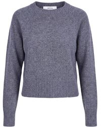 Jucca - Truien & Vesten ,Grijs ,Katoen Ronde Hals Gebreide Kleding - Lyst