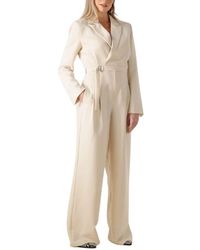 Notre-v - Eleganter Ecru Jumpsuit Für Frauen - Lyst