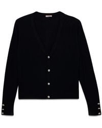 Oltre - Strickjacke aus viskosemischung mit schmuckknöpfen - Lyst