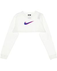 Nike - Kurzes Crop-Top Mit Swoosh-Print - Lyst