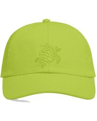 Vilebrequin - Accessoires ,Groen ,Katoen Solid Cap Turtle Embroidery - Lyst