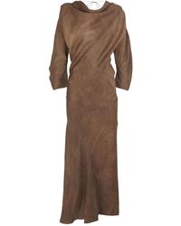 Cortana - Eclipse, Midi Jurk Henna Geverfd - Lyst